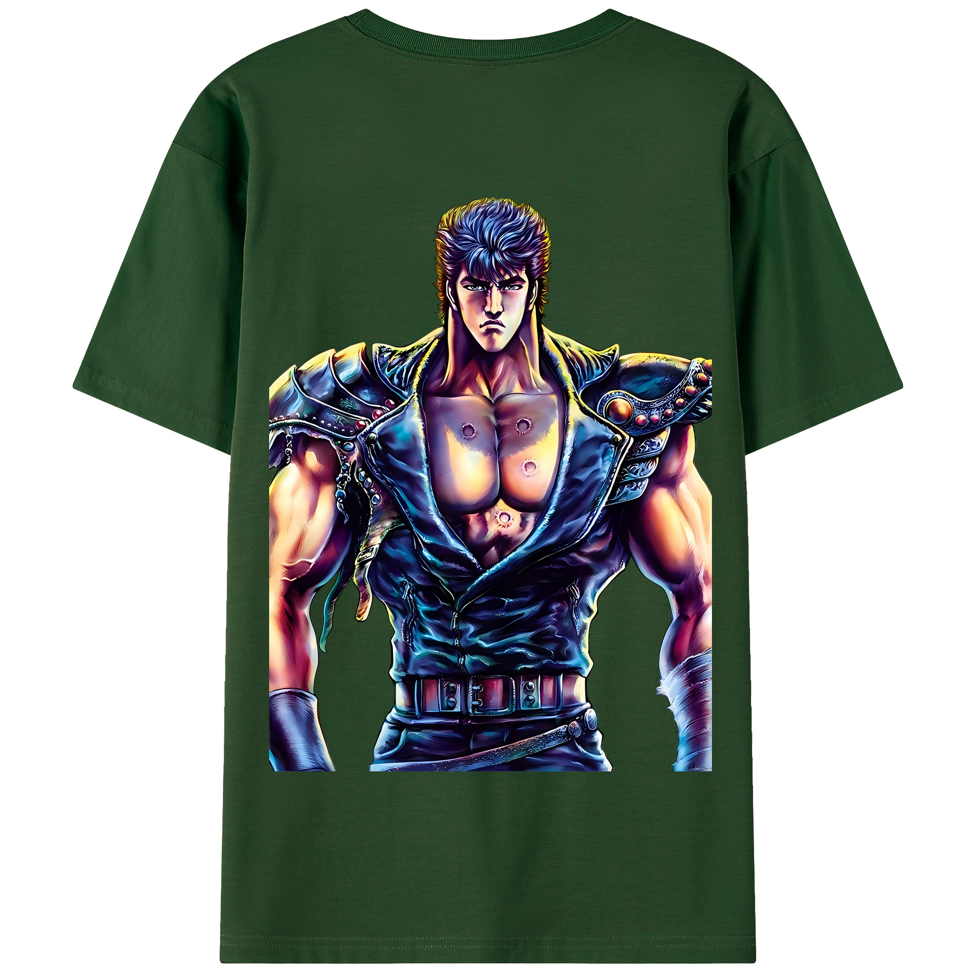 （画像用） 北斗の拳 Fist of the North Star 綿100％半袖Tシャツ（背面プリント）